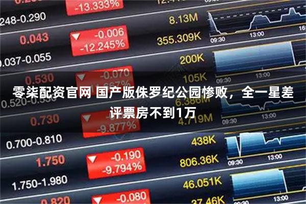 零柒配资官网 国产版侏罗纪公园惨败，全一星差评票房不到1万